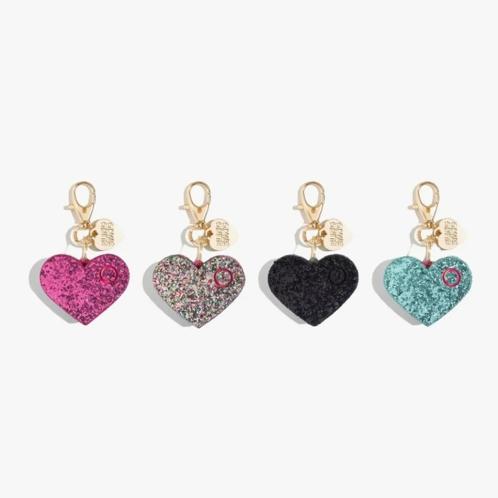 Heart Bow Alarm Keychain